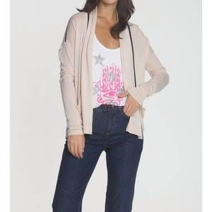 NEW LABEL+THREAD women's brooklyn drape cardigan in blush